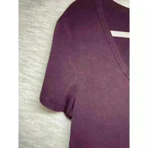 American Eagle Soft & Sexy Top Size Small Purple Plum Embroidered AE - Picture 8 of 12